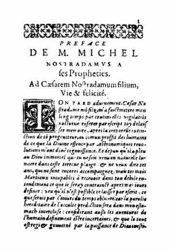 About Nostradamus prophecy