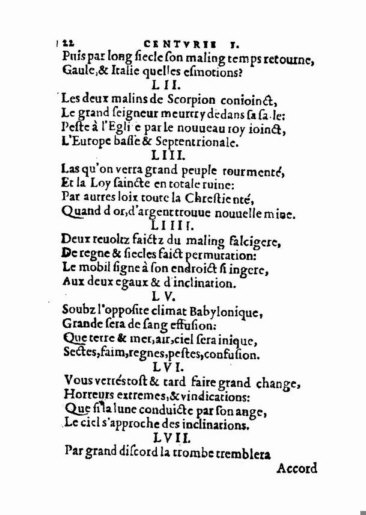 About Nostradamus prophecy