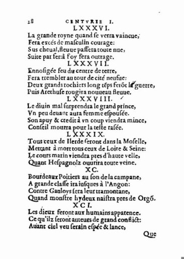 About Nostradamus prophecy