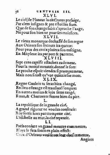About Nostradamus prophecy