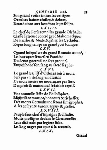 About Nostradamus prophecy