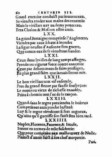About Nostradamus prophecy