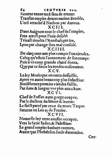 About Nostradamus prophecy