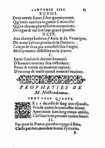 About Nostradamus prophecy