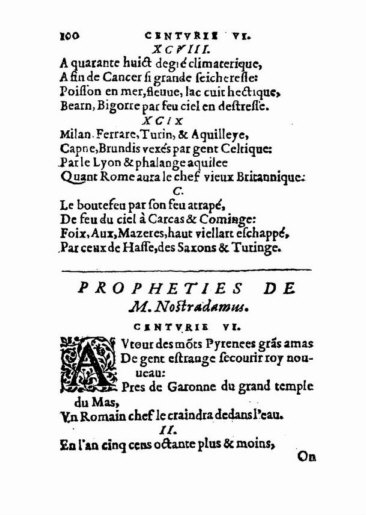 About Nostradamus prophecy