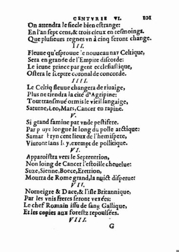 About Nostradamus prophecy