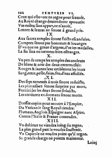 About Nostradamus prophecy