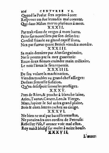 About Nostradamus prophecy