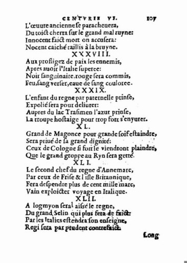 About Nostradamus prophecy