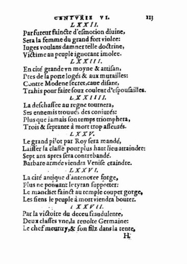 About Nostradamus prophecy