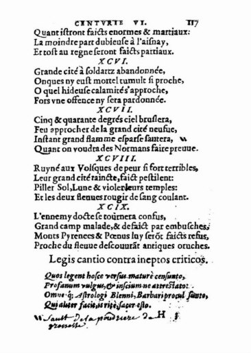 About Nostradamus prophecy