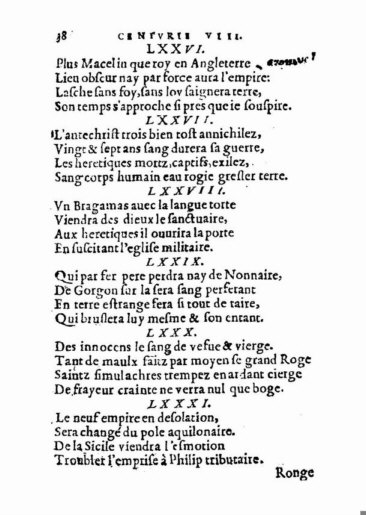 About Nostradamus prophecy