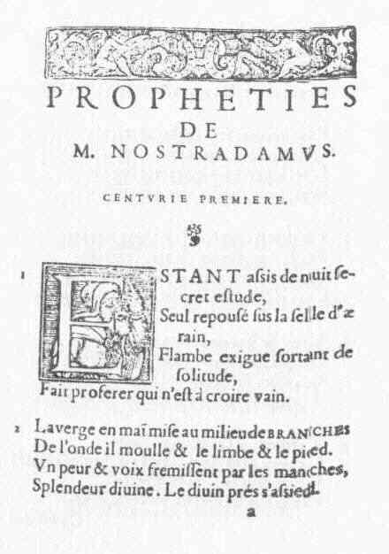 About Nostradamus Prophecy