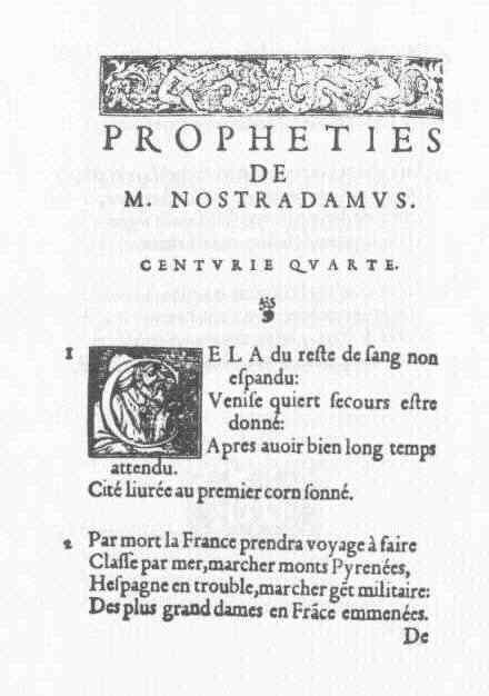 About Nostradamus Prophecy